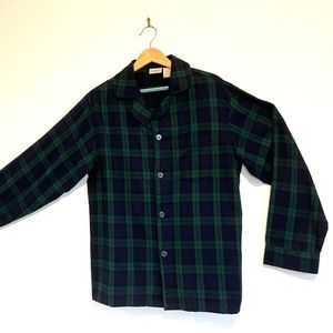 L.L. Bean Plaid Men’s Casual Button Pajama Top w Collar
